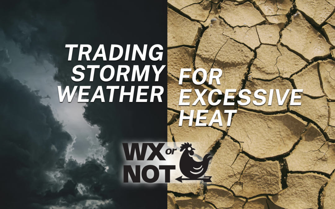 For the weekend, we're trading stormy weather for excessive heat.